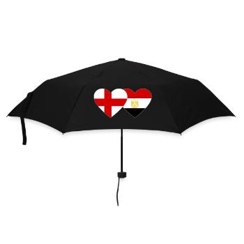 England Egypt Flag Hands Heart Shape - Umbrella (small) - black - Front
