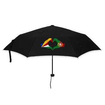 Seychelles Portugal Drapeau Mains Coeur Forme Utilisé - Parapluie standard - noir - Devant