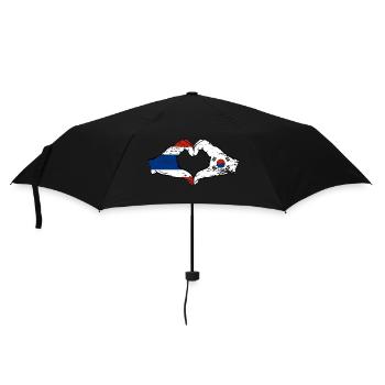 Thaïlande Corée du Sud Drapeau Mains Coeur Forme Utilisé - Parapluie standard - noir - Devant