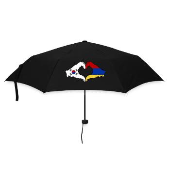 South Korea Armenia Flag Hands Heart Shape - Umbrella (small) - black - Front