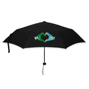 Pakistan Kazakhstan drapeau mains forme de coeur utilisé - Parapluie standard - noir - Devant