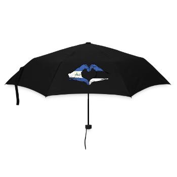 Nicaragua Estonie drapeau mains forme de coeur utilisé - Parapluie standard - noir - Devant