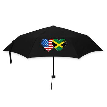 États-Unis Drapeau de la Jamaïque mains forme de coeur utilisé - Parapluie standard - noir - Devant