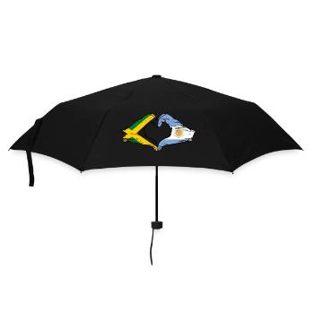 Jamaica Argentina Hands Heart Shape Used - Umbrella (small) - black - Front