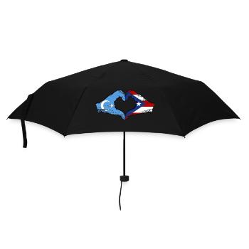 Ouïghour Porto Rico mains forme de coeur utilisé - Parapluie standard - noir - Devant