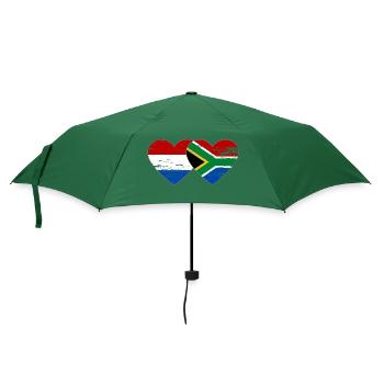 Holland South Africa Flag Hands Heart Shape Used - Umbrella (small) - bottlegreen - Front