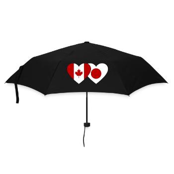Canada Japan Flag Heart - Umbrella (small) - black - Front