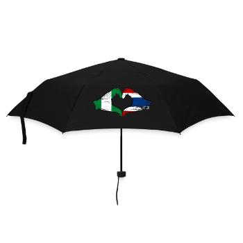 Nigeria Thailand Flagge Hände Herzform used - Regenschirm (klein) - Schwarz - Vorne