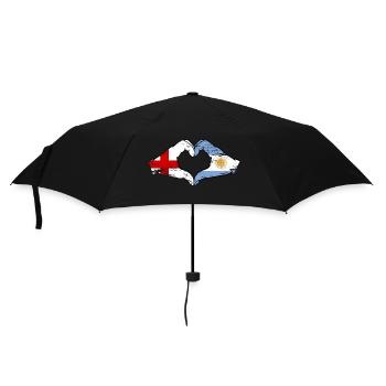 England Argentina flag hands heart shape used - Umbrella (small) - black - Front