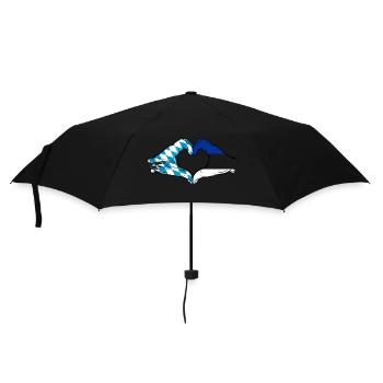 Bavaria Estonia Flag Hands Heart Shape Used - Umbrella (small) - black - Front