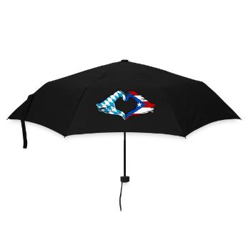 Bavaria Costa Rica flag hands heart shape used - Umbrella (small) - black - Front