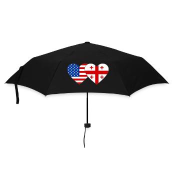 États-Unis Géorgie Drapeau Coeur Forme - Parapluie standard - noir - Devant