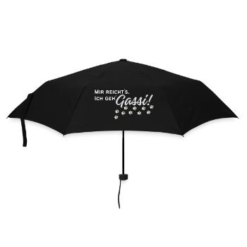Gassi gehen - Regenschirm (klein) - Schwarz - Vorne