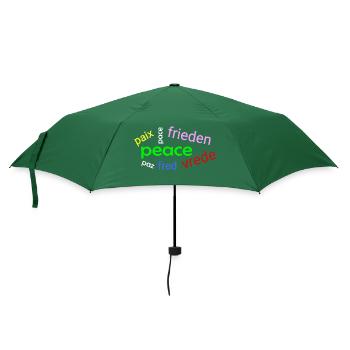 Frieden Wortwolke - Regenschirm (klein) - Flaschengrün - Vorne