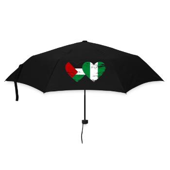 Drapeau de la Palestine et du Nigeria utilisé - Parapluie standard - noir - Devant
