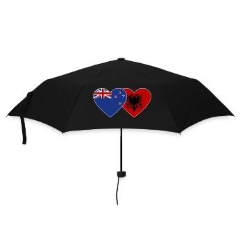 Nouvelle-Zélande Albanie Drapeau Coeur Utilisé - Parapluie standard - noir - Devant