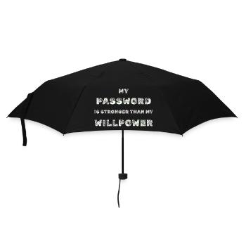 Starkes Passwort – IT Humor Tee - Regenschirm (klein) - Schwarz - Vorne