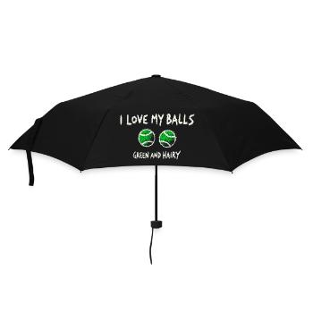 Love My Balls Tennis Funny Design - Umbrella (small) - black - Front
