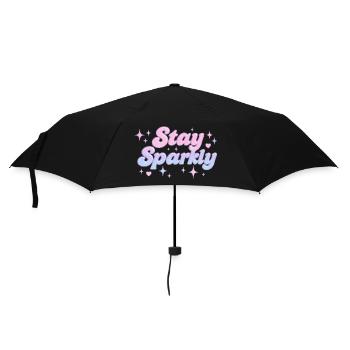 Restez scintillant / Design Y2K - Parapluie standard - noir - Devant
