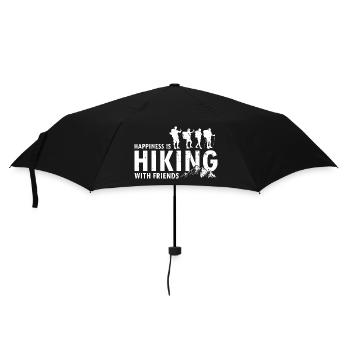Happiness Hiking Friends Trail Crew Outdoors - Umbrella (small) - black - Front