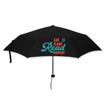 Eat Sleep Read Repeat - Umbrella (small) - black - Front