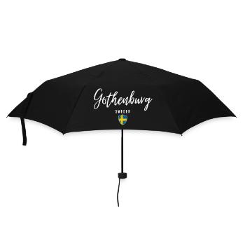 Göteborg, Schweden, elegantes Design - Regenschirm (klein) - Schwarz - Vorne