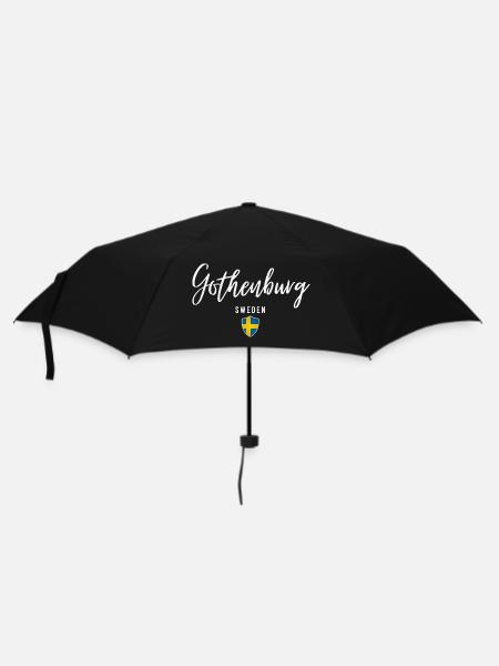 Göteborg, Schweden, elegantes Design - Regenschirm (klein) - Schwarz