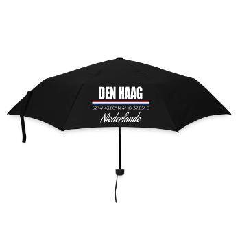 Den Haag - Regenschirm (klein) - Schwarz - Vorne
