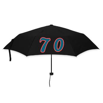 70. 70 ANS. 70e ANNIVERSAIRE. ANNIVERSAIRE 70 ANS. - Parapluie standard - noir - Devant