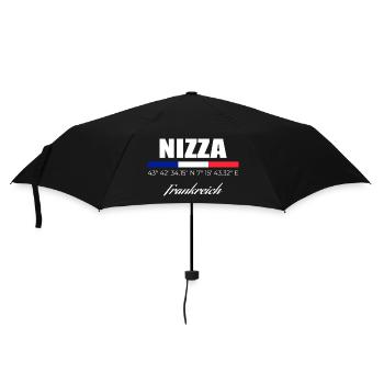 Nizza - Regenschirm (klein) - Schwarz - Vorne
