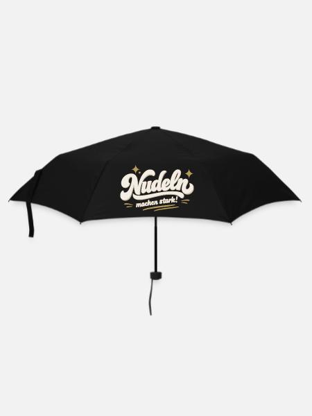 Noodles make you strong - retro style for fitness freaks - Umbrella (small) - black