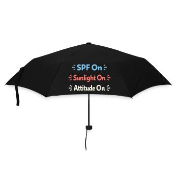 Spf Kultur Identität Hautpflege Humor - Regenschirm (klein) - Schwarz - Vorne