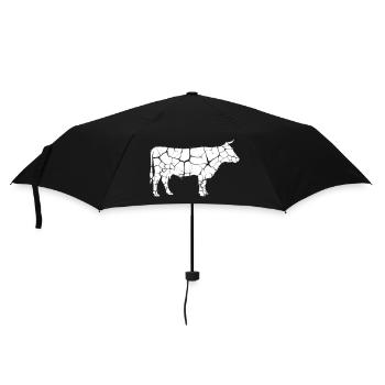 Kuh Rind Mosaik Splitter Kunst Vektor - Regenschirm (klein) - Schwarz - Vorne