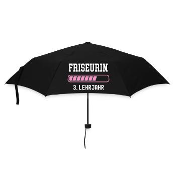 Friseurin Ausbildung 3 Lehrjahr Friseur Lehre - Regenschirm (klein) - Schwarz - Vorne