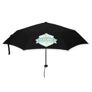 Ich bin wach Badge - Regenschirm (klein) - Schwarz - Vorne
