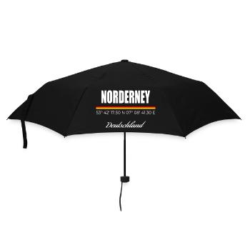 Norderney - Regenschirm (klein) - Schwarz - Vorne