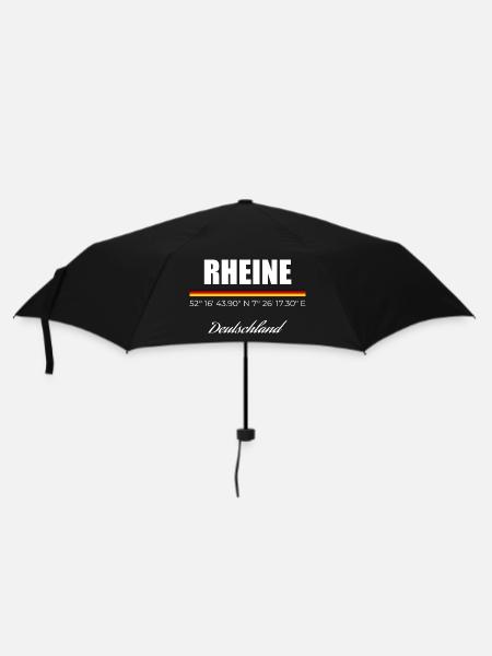 Rheine - Regenschirm (klein) - Schwarz