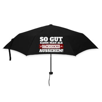 So gut kann man als Dachdecker aussehen - Regenschirm (klein) - Schwarz - Vorne