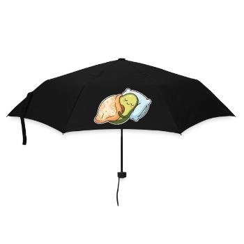Avocado Schlafen - Regenschirm (klein) - Schwarz - Vorne