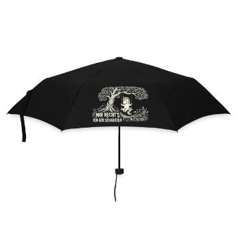 Mir reichts ich GEH schaukeln Lustiges Einhorn - Regenschirm (klein) - Schwarz - Vorne