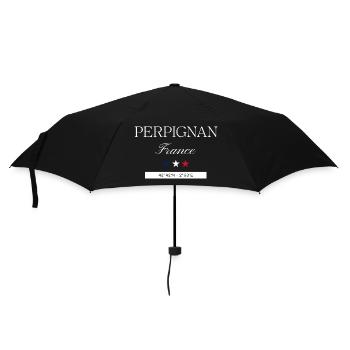 Perpignan Frankreich Souvenir Reise minimalistisch - Regenschirm (klein) - Schwarz - Vorne