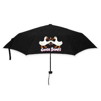 Hupende Gänsehaut Lustige Wortspiel Gänsehaut - Regenschirm (klein) - Schwarz - Vorne