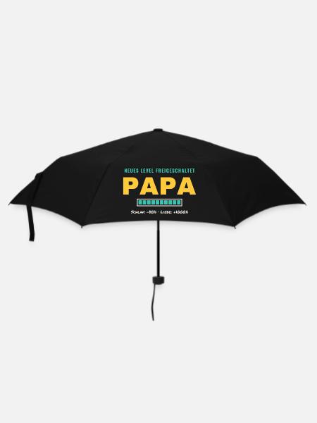 Papa – Neues Level freigeschaltet - Regenschirm (klein) - Schwarz