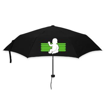 Baby Motiv winken Body Strampler Lustige Sprüche - Regenschirm (klein) - Schwarz - Vorne