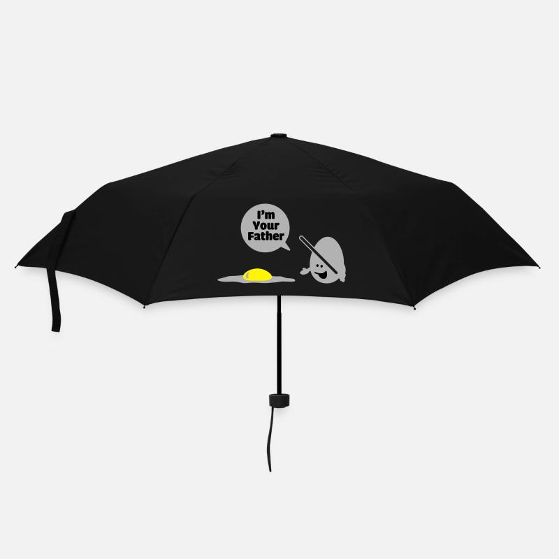 egg vader - Regenschirm (klein) - Schwarz