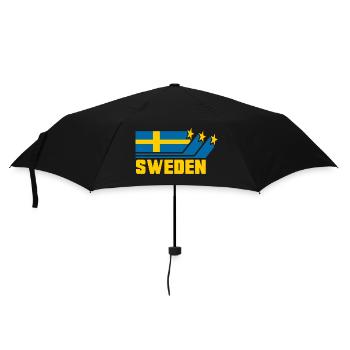 Suède / Suède - Drapeau / Cadeau - Parapluie standard - noir - Devant