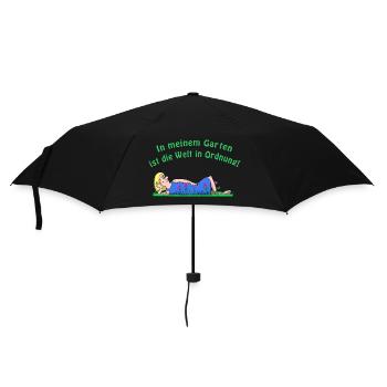 Mein Garten - Regenschirm (klein) - Schwarz - Vorne