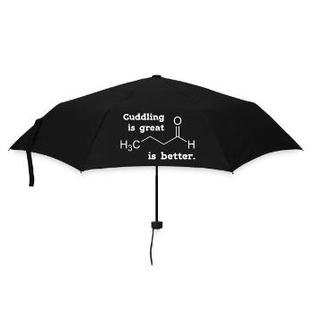 Kuscheln ist gut aber anal ist besser - Regenschirm (klein) - Schwarz - Vorne