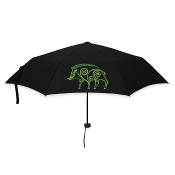 Celtic boar - Umbrella (small) - black - Front