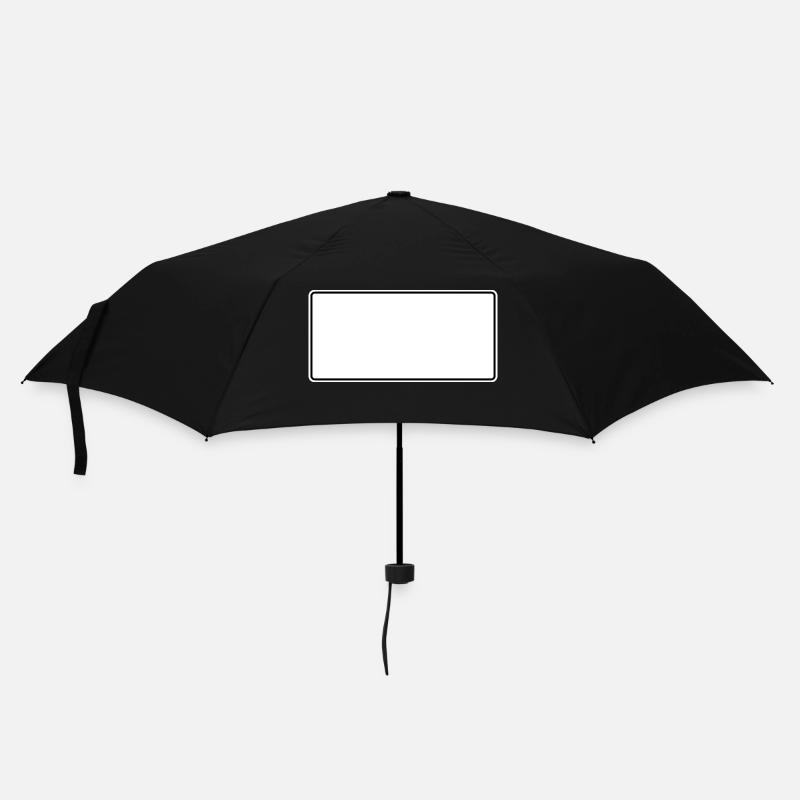 Hohes Ortsschild Vorlage zum selbst gestalten - Regenschirm (klein) - Schwarz